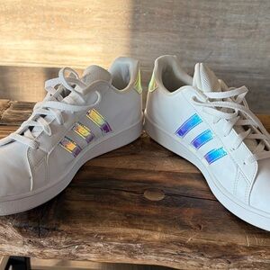 Adidas woman’s  White Holographic Sneakers